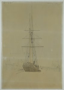Estudio de un bergantín de Caspar David Friedrich